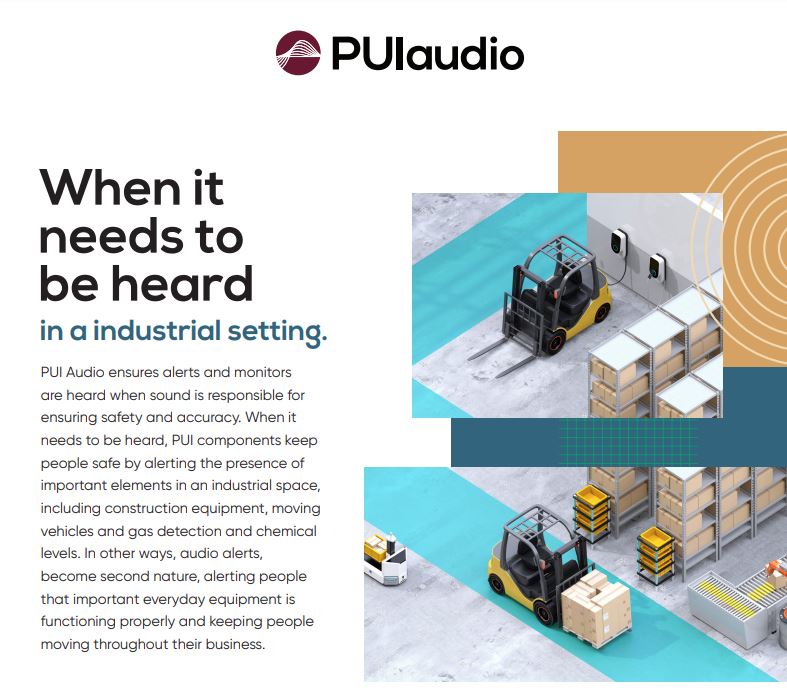 PUI Audio – Industrial Applications