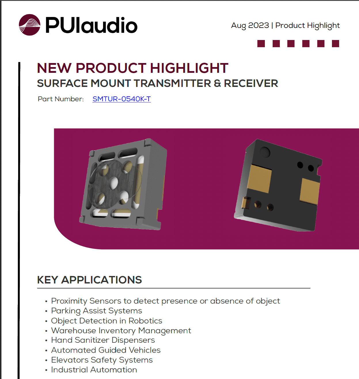 New Product Highlight – Surface Mount Transmitter & Receiver