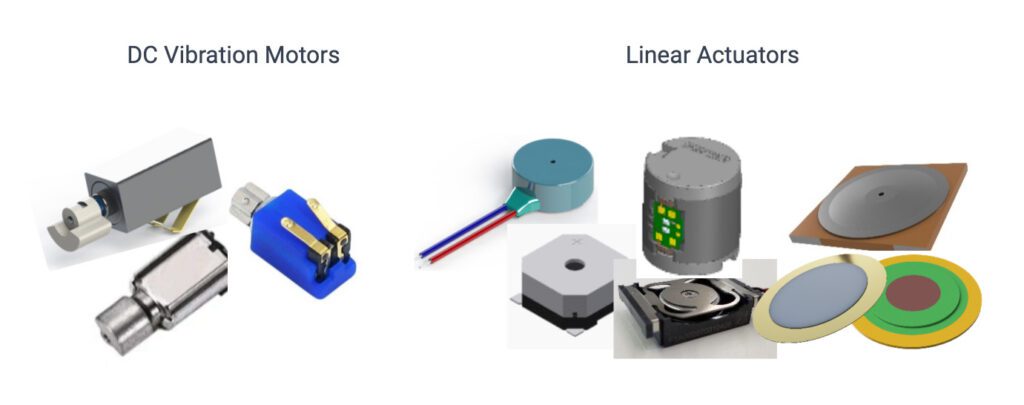 dc vibration motors and linear actuators graphic